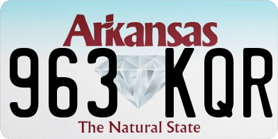 AR license plate 963KQR