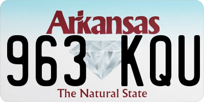 AR license plate 963KQU