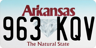 AR license plate 963KQV