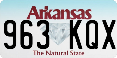 AR license plate 963KQX