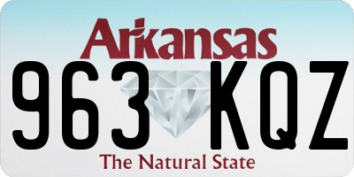 AR license plate 963KQZ