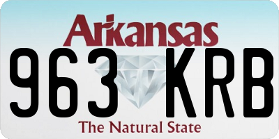 AR license plate 963KRB