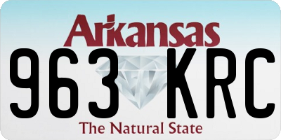 AR license plate 963KRC