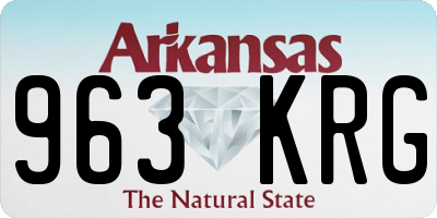 AR license plate 963KRG