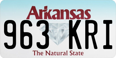 AR license plate 963KRI