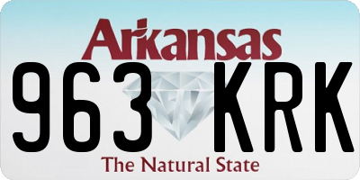 AR license plate 963KRK