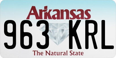 AR license plate 963KRL