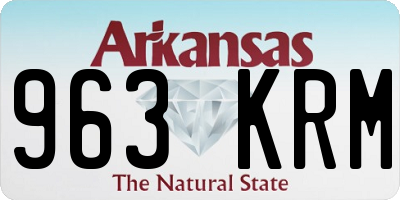 AR license plate 963KRM