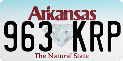 AR license plate 963KRP