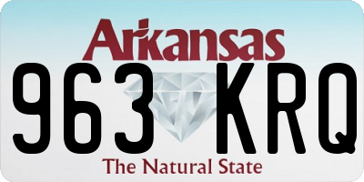 AR license plate 963KRQ