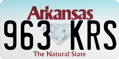 AR license plate 963KRS