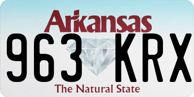 AR license plate 963KRX