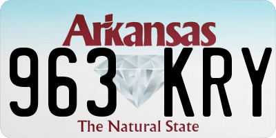 AR license plate 963KRY