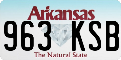 AR license plate 963KSB