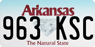 AR license plate 963KSC