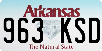 AR license plate 963KSD
