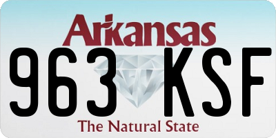 AR license plate 963KSF