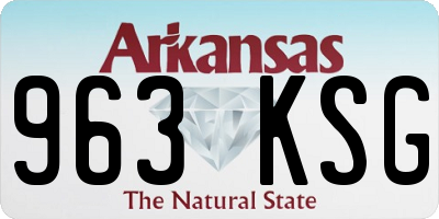 AR license plate 963KSG