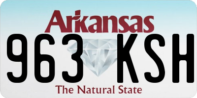 AR license plate 963KSH