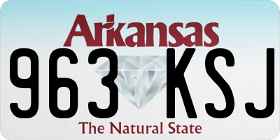 AR license plate 963KSJ