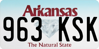 AR license plate 963KSK