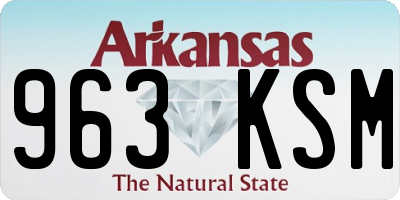 AR license plate 963KSM