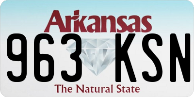 AR license plate 963KSN