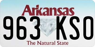 AR license plate 963KSO
