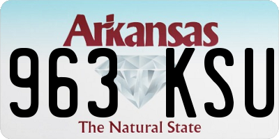AR license plate 963KSU