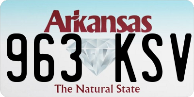 AR license plate 963KSV
