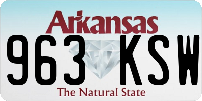 AR license plate 963KSW