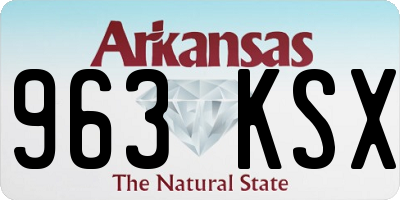 AR license plate 963KSX