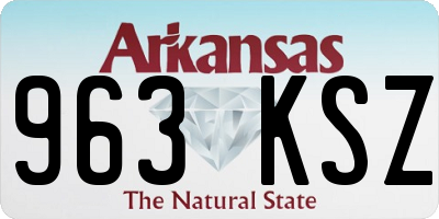AR license plate 963KSZ