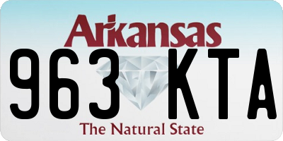 AR license plate 963KTA
