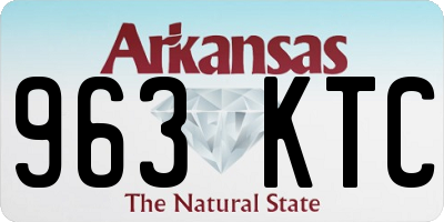 AR license plate 963KTC