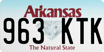 AR license plate 963KTK