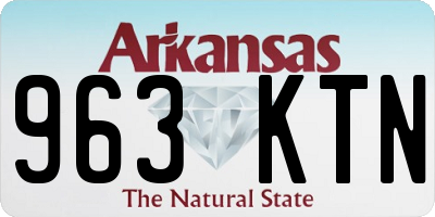 AR license plate 963KTN