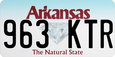 AR license plate 963KTR