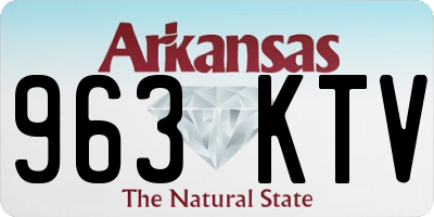 AR license plate 963KTV