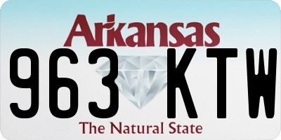 AR license plate 963KTW