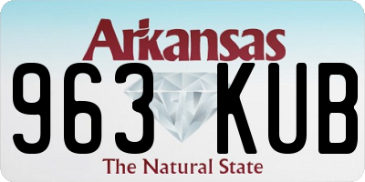AR license plate 963KUB