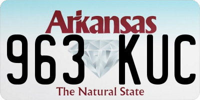 AR license plate 963KUC