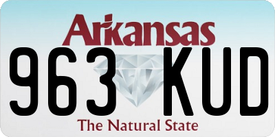 AR license plate 963KUD