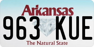 AR license plate 963KUE