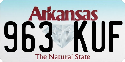 AR license plate 963KUF