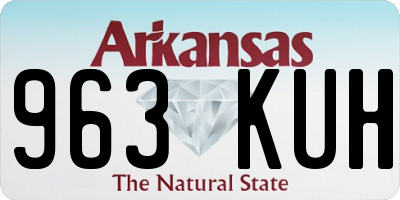 AR license plate 963KUH