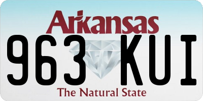 AR license plate 963KUI