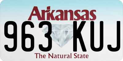 AR license plate 963KUJ