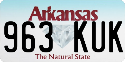 AR license plate 963KUK