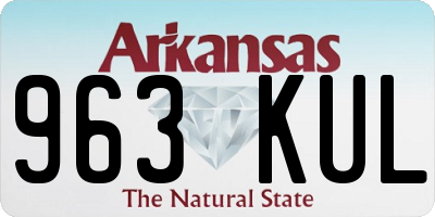 AR license plate 963KUL